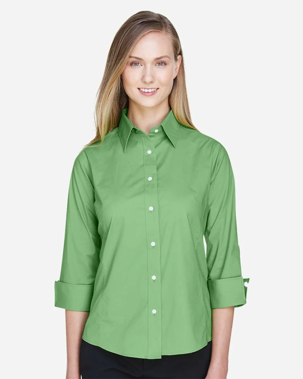 Devon & Jones-DP625W-Women's Perfect Fit™ Three-Quarter Sleeve Stretch Poplin Dress Shirt - Image 19