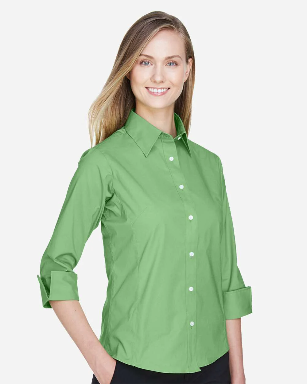 Devon & Jones-DP625W-Women's Perfect Fit™ Three-Quarter Sleeve Stretch Poplin Dress Shirt - Image 20
