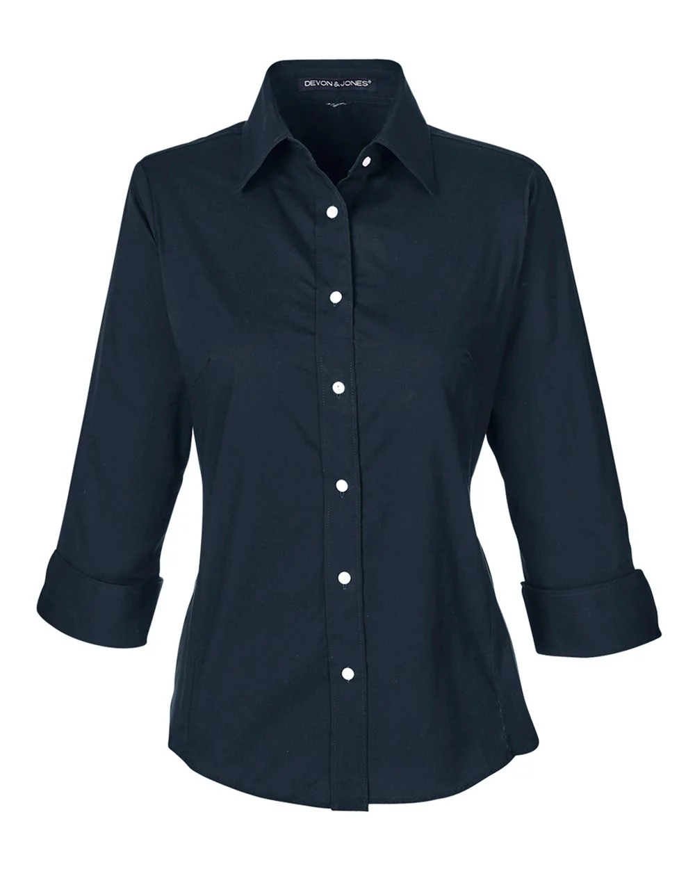 Devon & Jones-DP625W-Women's Perfect Fit™ Three-Quarter Sleeve Stretch Poplin Dress Shirt - Image 22