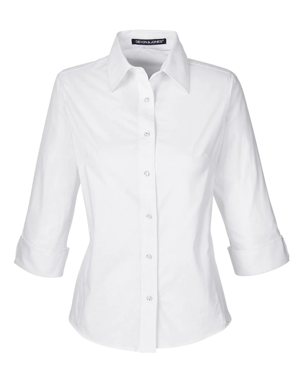Devon & Jones-DP625W-Women's Perfect Fit™ Three-Quarter Sleeve Stretch Poplin Dress Shirt - Image 27