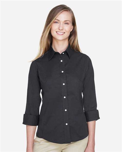 Devon & Jones-DP625W-Women's Perfect Fit™ Three-Quarter Sleeve Stretch Poplin Dress Shirt - Image 35