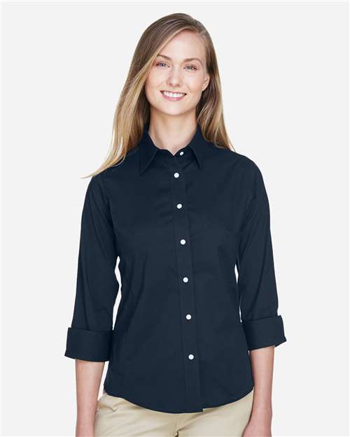 Devon & Jones-DP625W-Women's Perfect Fit™ Three-Quarter Sleeve Stretch Poplin Dress Shirt - Image 38