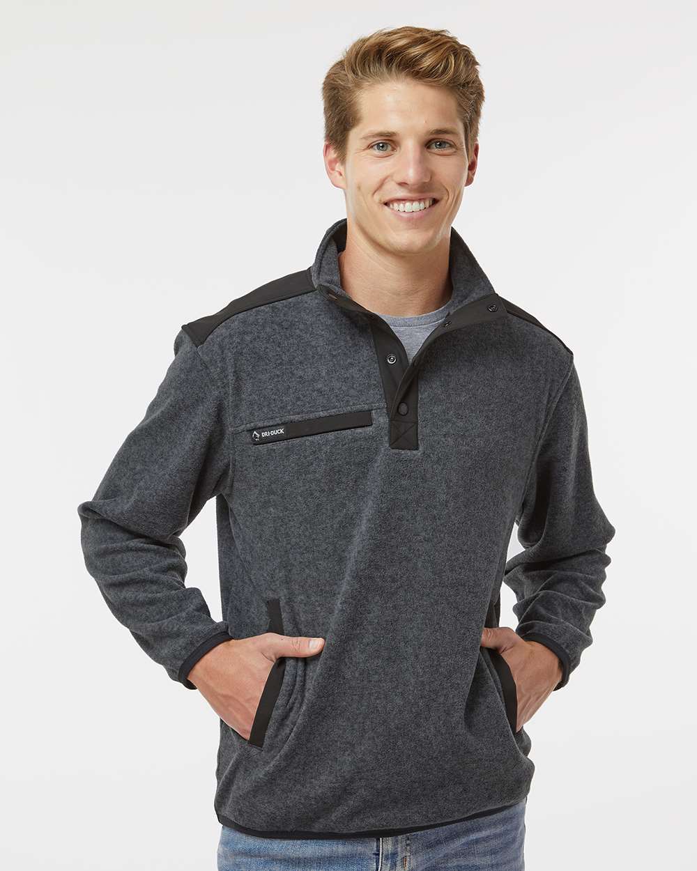 DRI DUCK-7353-Ranger Melange Fleece Pullover - Image 4