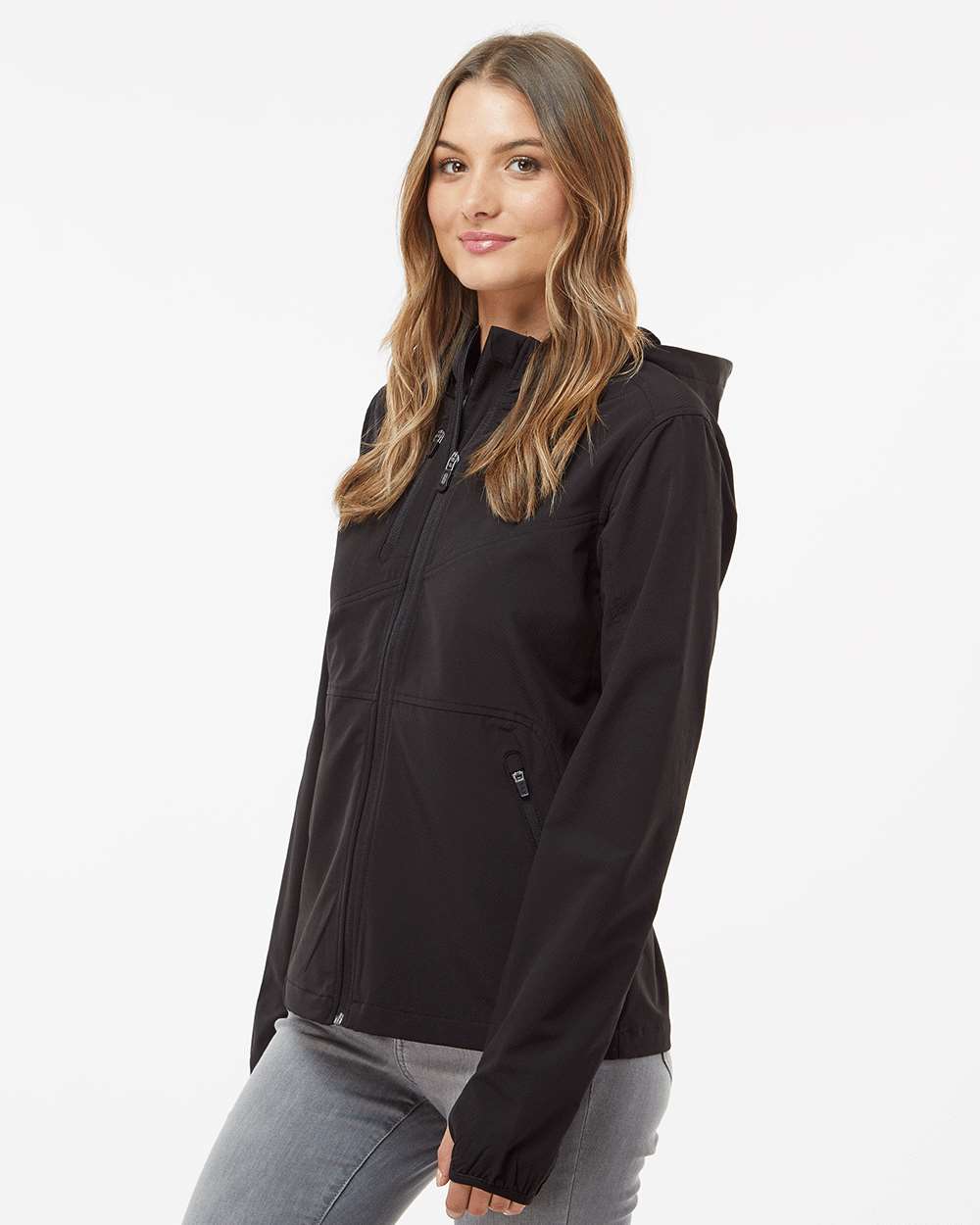 DRI DUCK-9411-Women's Ascent Soft Shell Hooded Jacket - Image 5