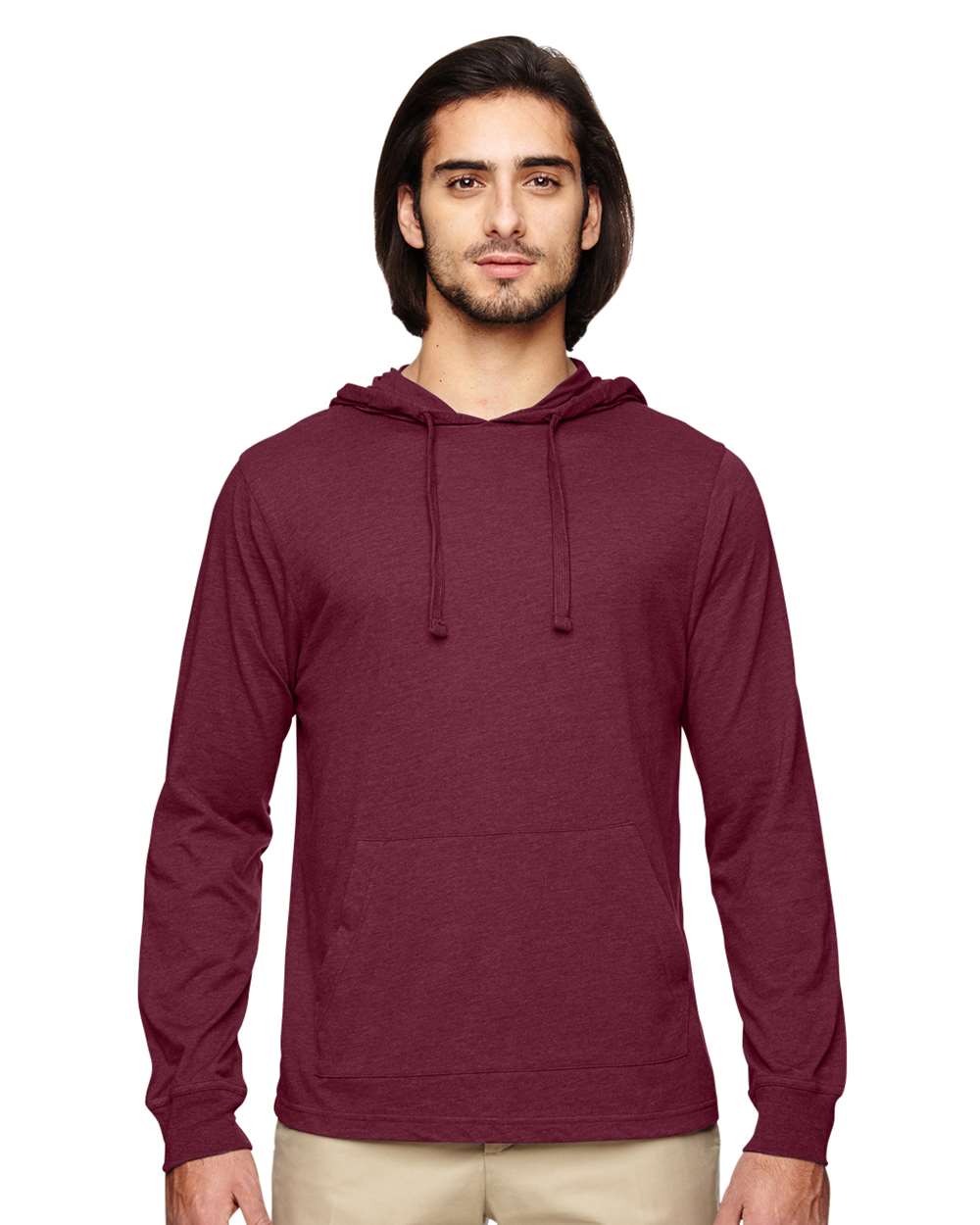 Econscious-EC1085-Eco Jersey Pullover Hooded Long Sleeve T-Shirt - Image 5