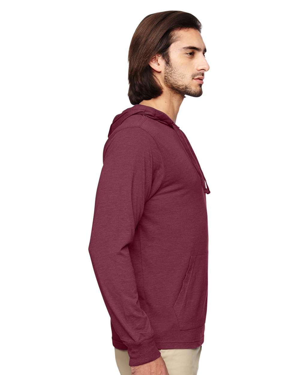 Econscious-EC1085-Eco Jersey Pullover Hooded Long Sleeve T-Shirt - Image 6