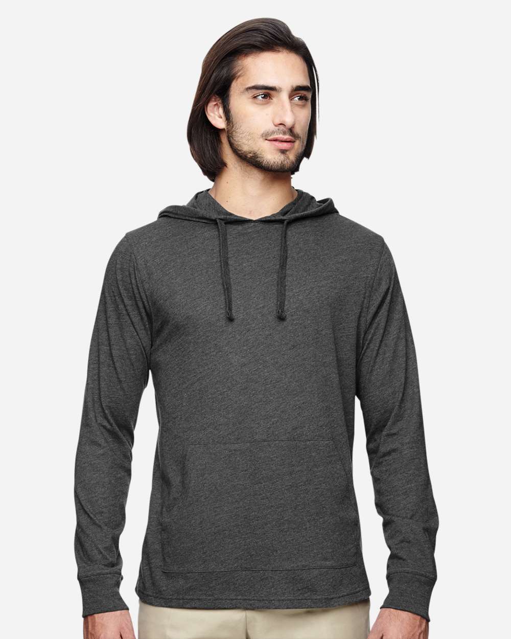 Econscious-EC1085-Eco Jersey Pullover Hooded Long Sleeve T-Shirt - Image 8