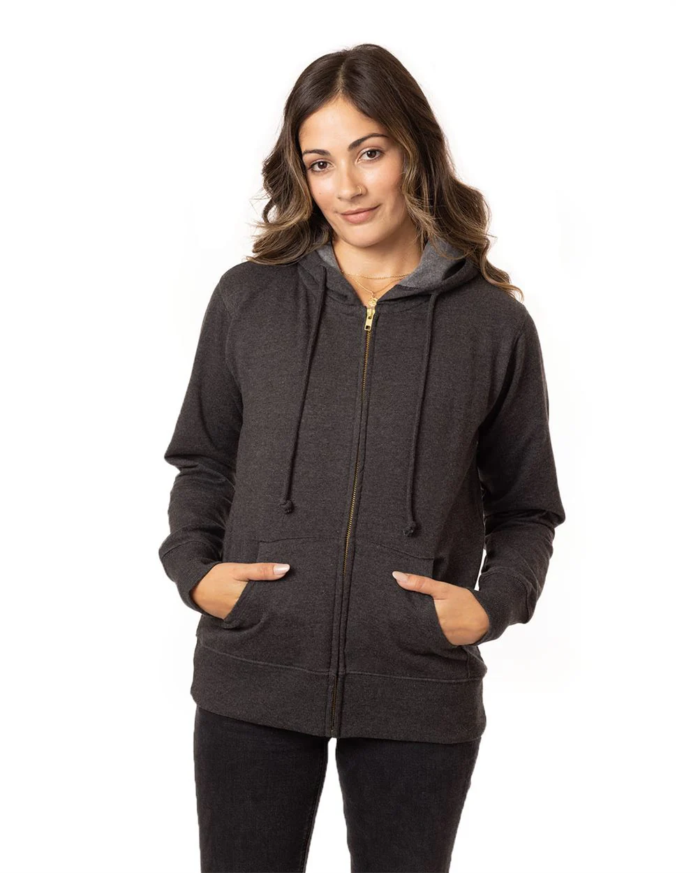 Econscious-EC4580-Women's Heathered Full-Zip Hooded Sweatshirt - Image 4