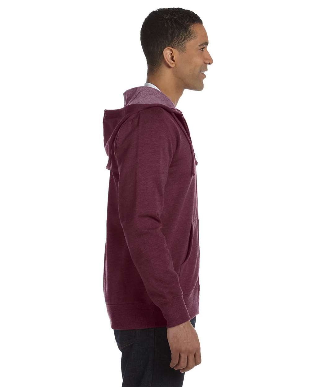 Econscious-EC5680-Heathered Full-Zip Hooded Sweatshirt - Image 2