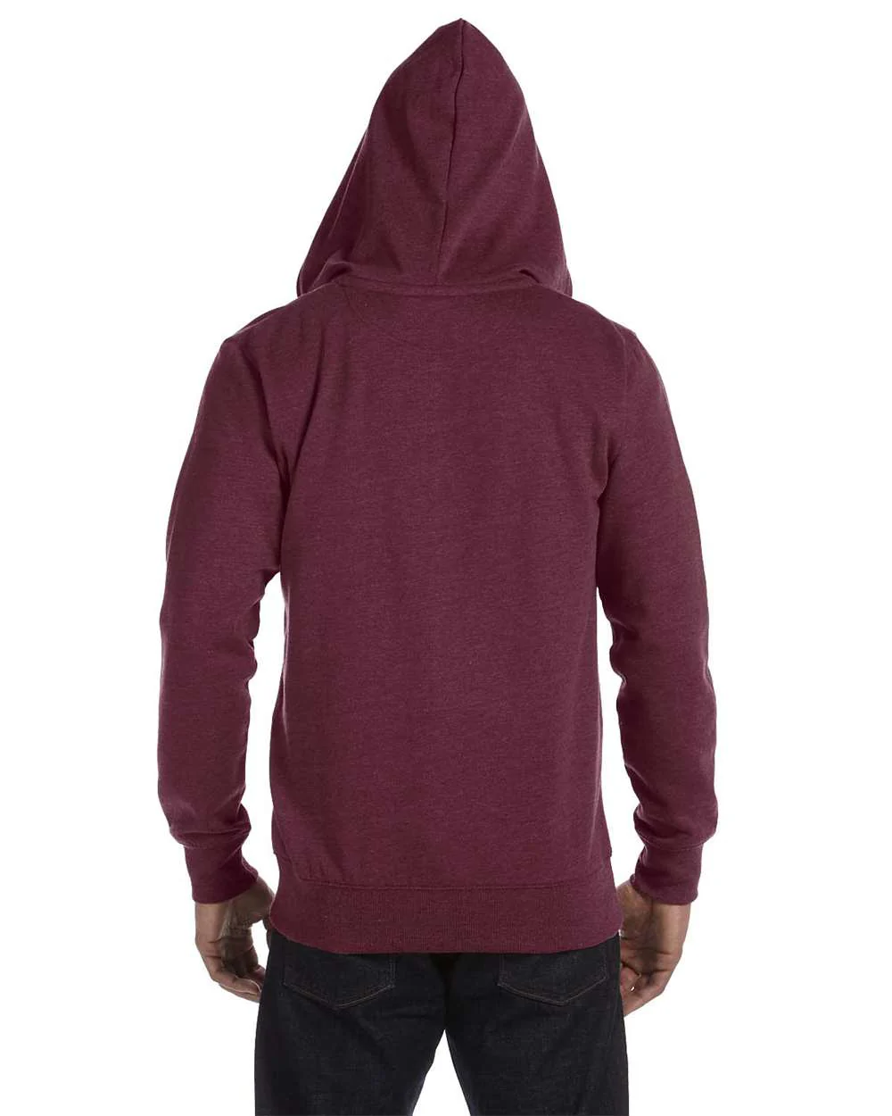 Econscious-EC5680-Heathered Full-Zip Hooded Sweatshirt - Image 3