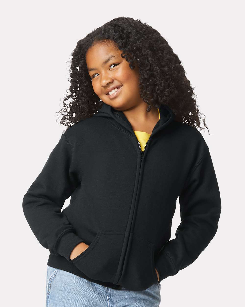 Gildan-18600B-Heavy Blend™ Youth Full-Zip Hooded Sweatshirt - Image 4