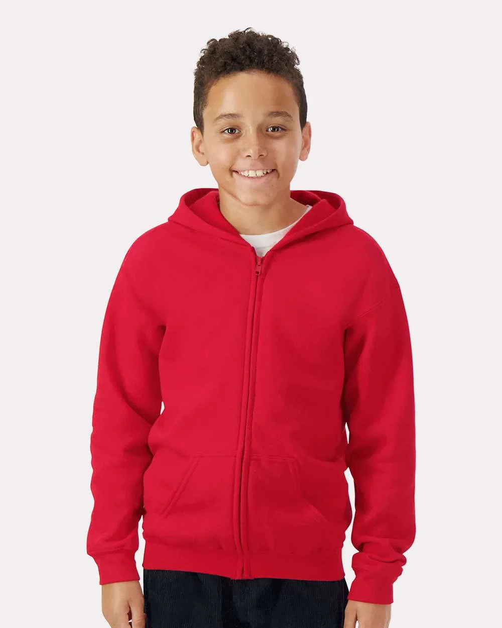 Gildan-18600B-Heavy Blend™ Youth Full-Zip Hooded Sweatshirt - Image 7