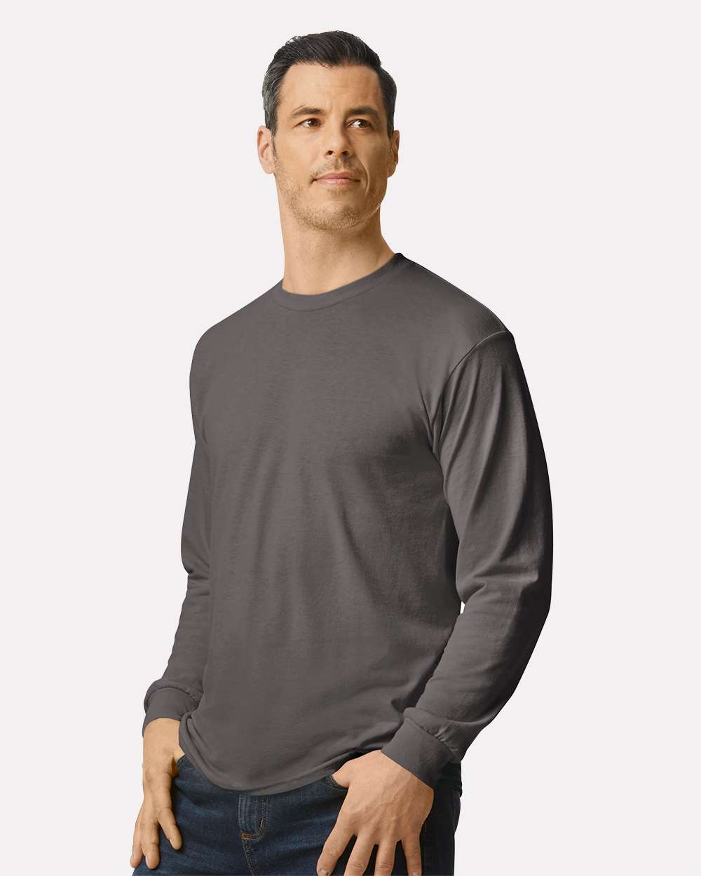 Gildan-5400-Heavy Cotton™ Long Sleeve T-Shirt - Image 19