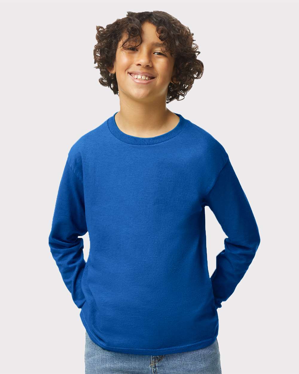 Gildan-5400B-Heavy Cotton™ Youth Long Sleeve T-Shirt - Image 29