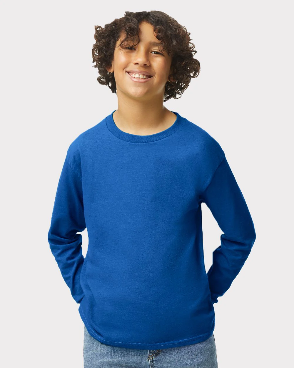 Gildan-5400B-Heavy Cotton™ Youth Long Sleeve T-Shirt - Image 4