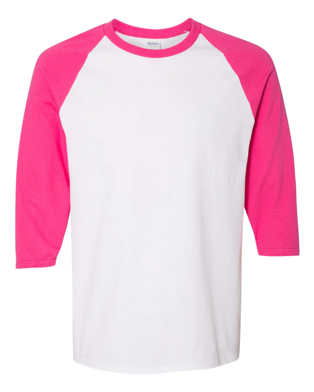 Gildan-5700-Heavy Cotton™ Raglan Three-Quarter Sleeve T-Shirt - Image 17