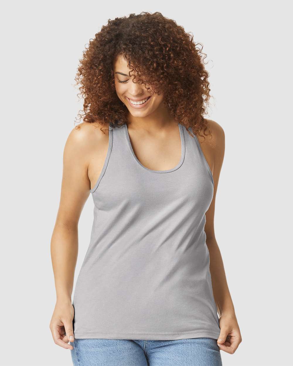 Gildan-64220LCVC-Softstyle® Women’s CVC Racerback Tank Top - Image 11