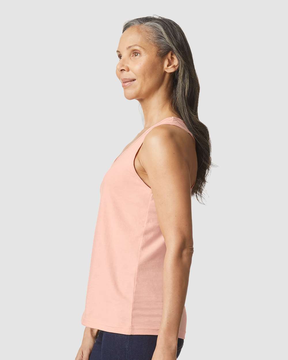 Gildan-64220LCVC-Softstyle® Women’s CVC Racerback Tank Top - Image 18