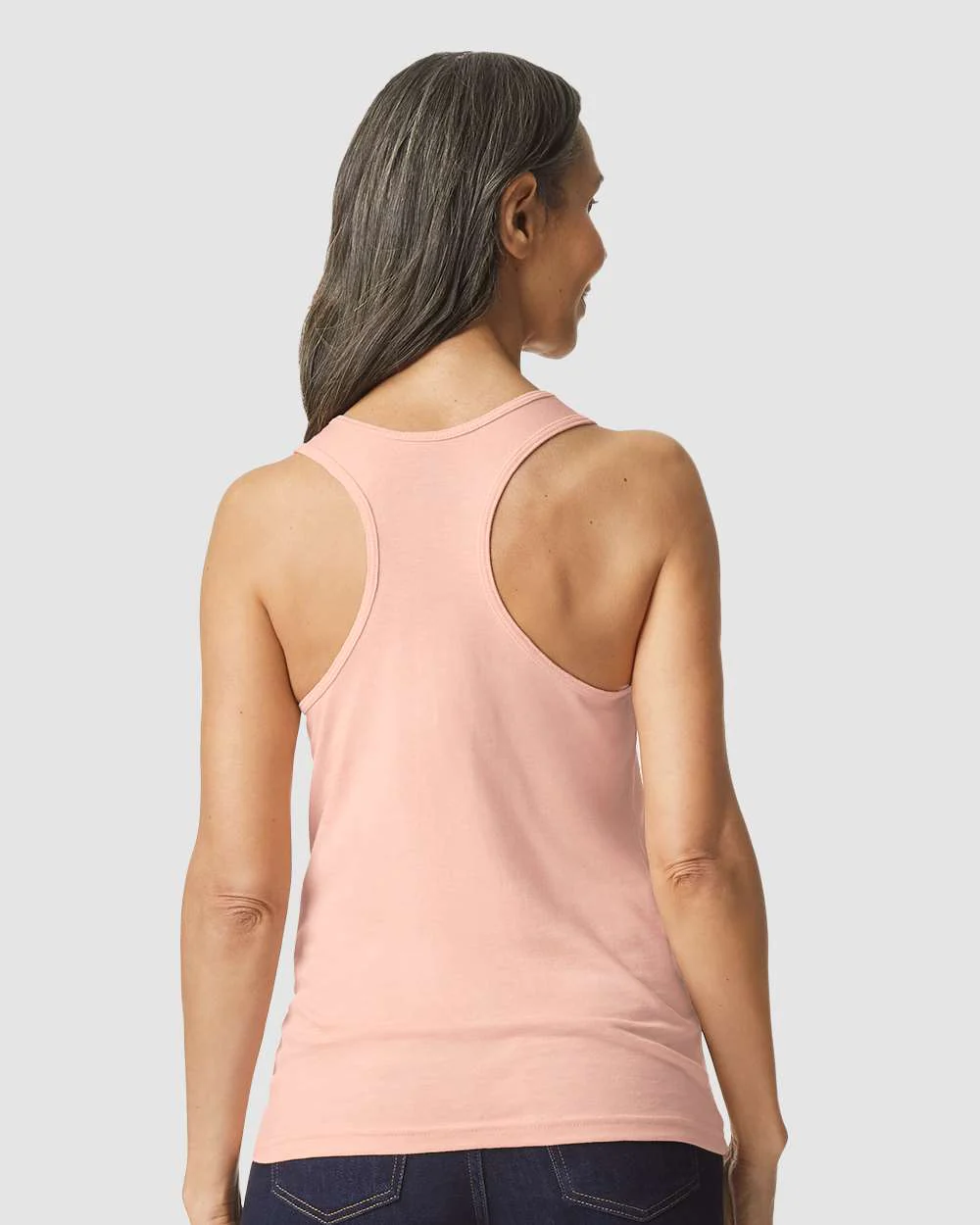 Gildan-64220LCVC-Softstyle® Women’s CVC Racerback Tank Top - Image 19
