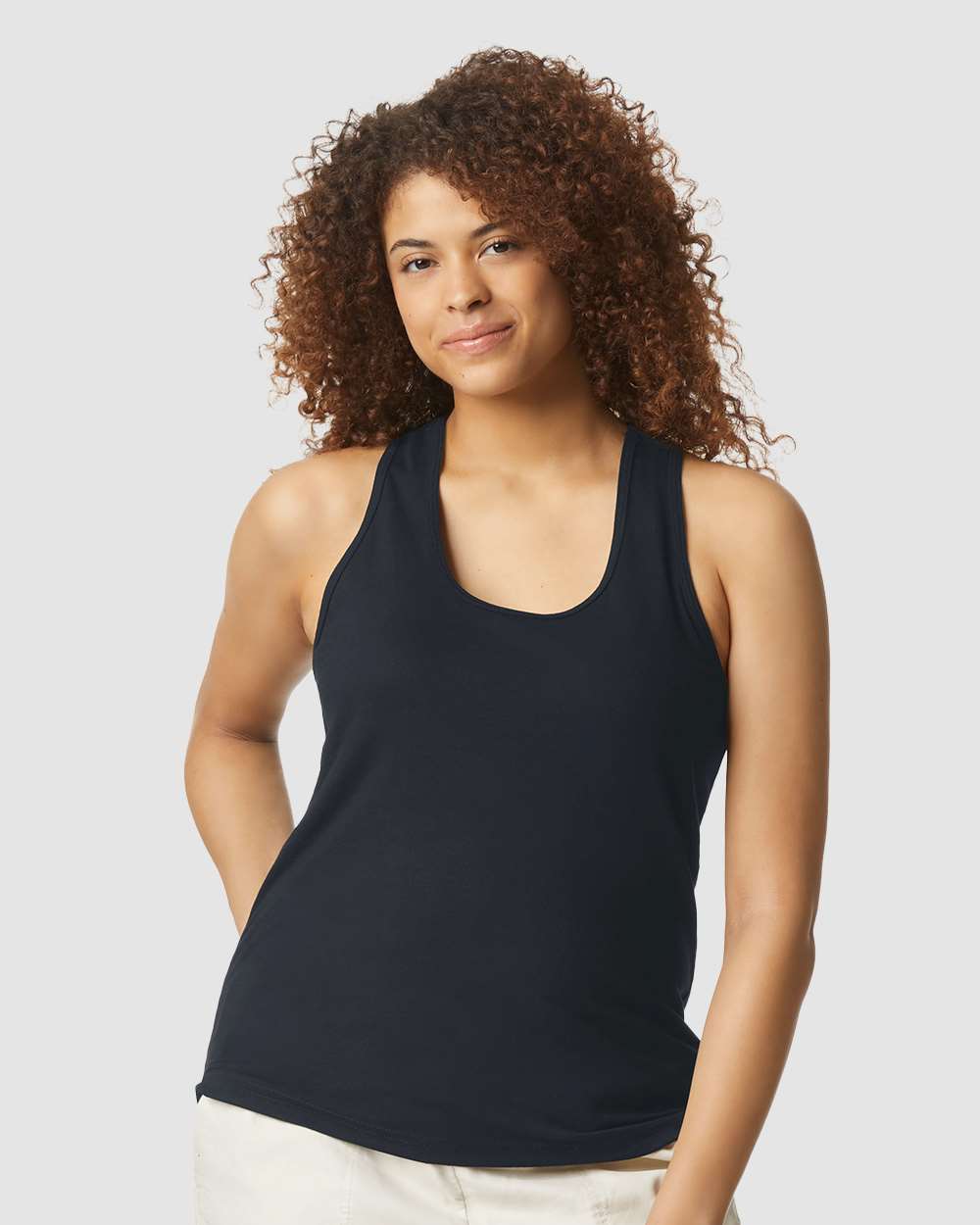 Gildan-64220LCVC-Softstyle® Women’s CVC Racerback Tank Top - Image 29