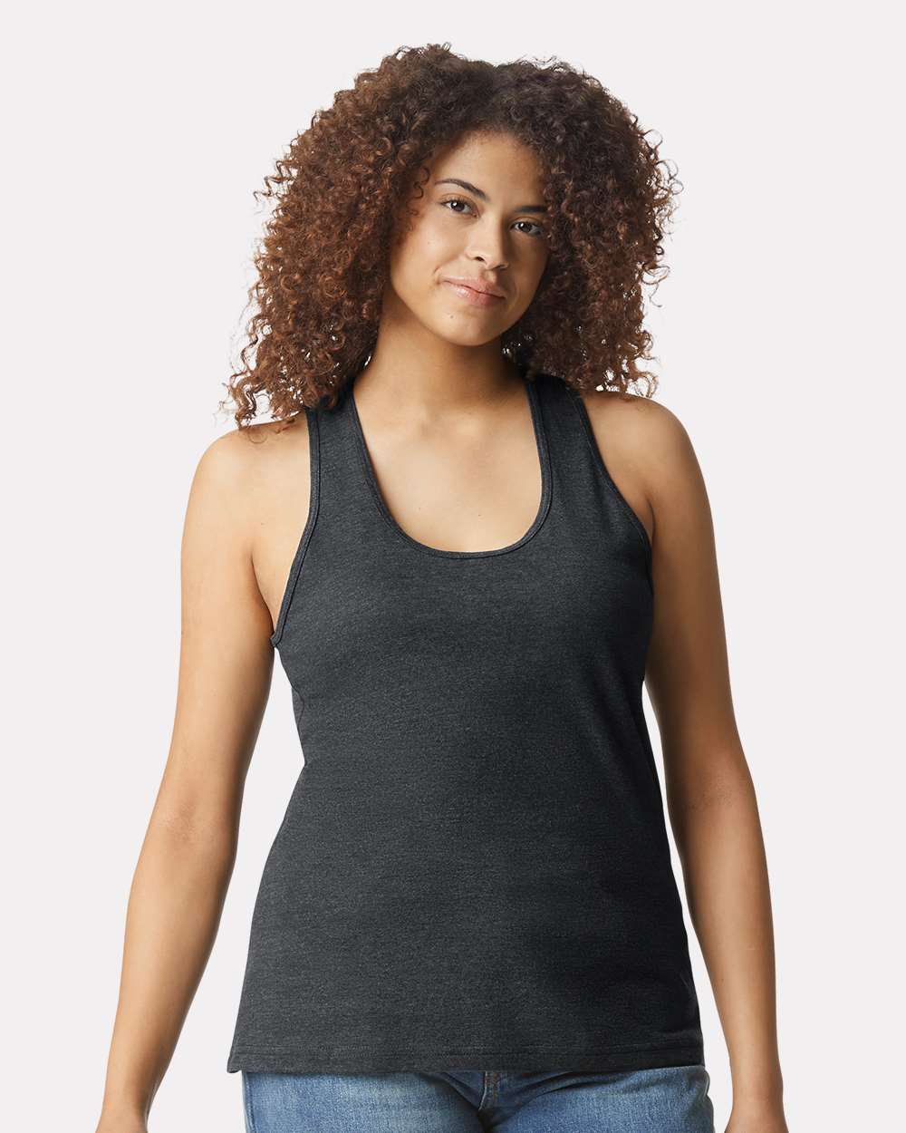 Gildan-64220LCVC-Softstyle® Women’s CVC Racerback Tank Top - Image 35