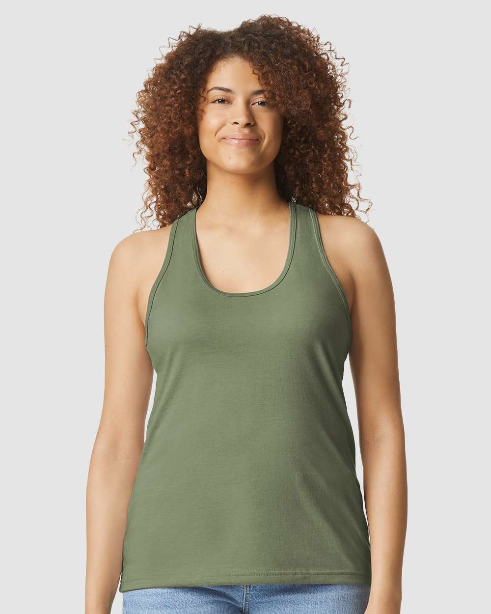 Gildan-64220LCVC-Softstyle® Women’s CVC Racerback Tank Top - Image 4