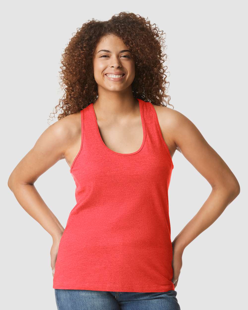 Gildan-64220LCVC-Softstyle® Women’s CVC Racerback Tank Top - Image 41