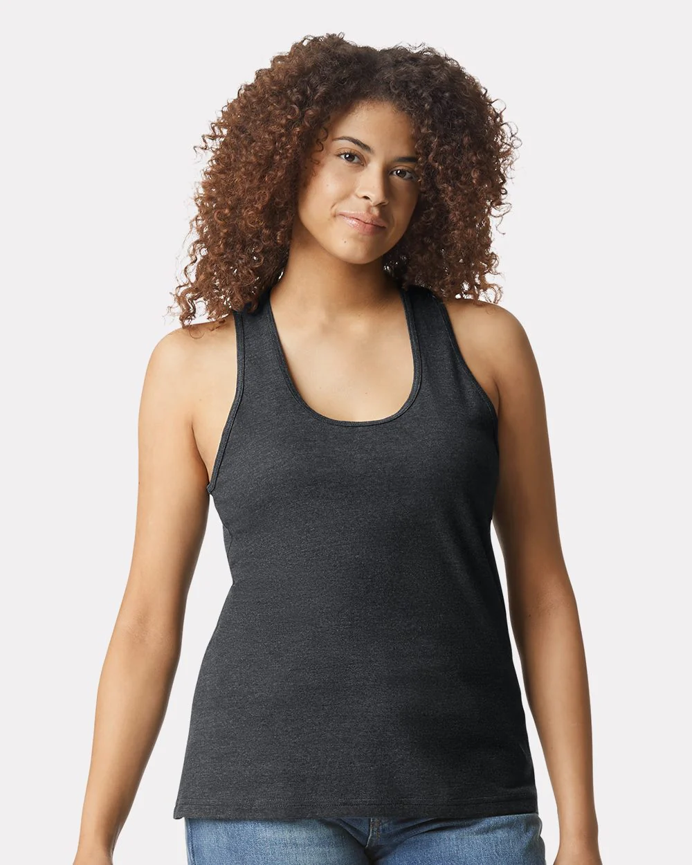 Gildan-64220LCVC-Softstyle® Women’s CVC Racerback Tank Top - Image 7