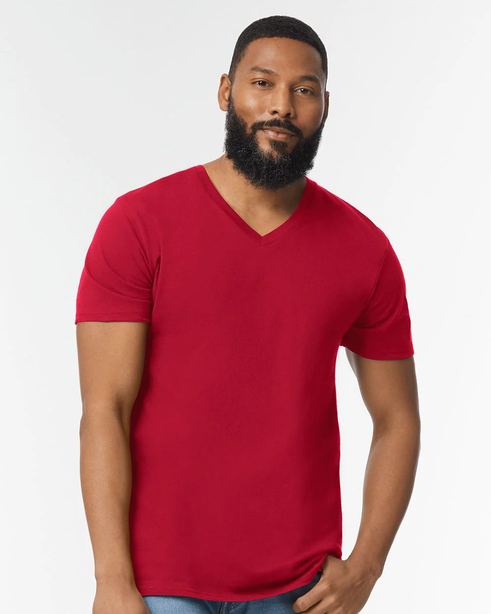 Gildan-64V00-Softstyle® V-Neck T-Shirt - Image 4