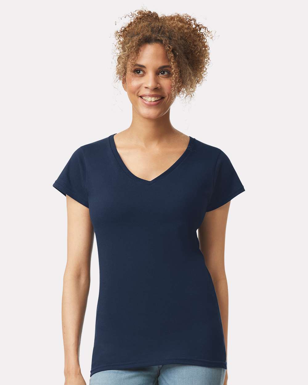 Gildan-64V00L-Softstyle® Women’s V-Neck T-Shirt - Image 20