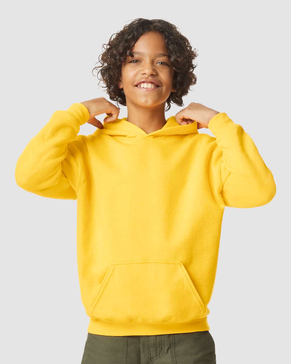 Gildan-SF500B-Softstyle® Youth Midweight Hooded Sweatshirt - Image 11