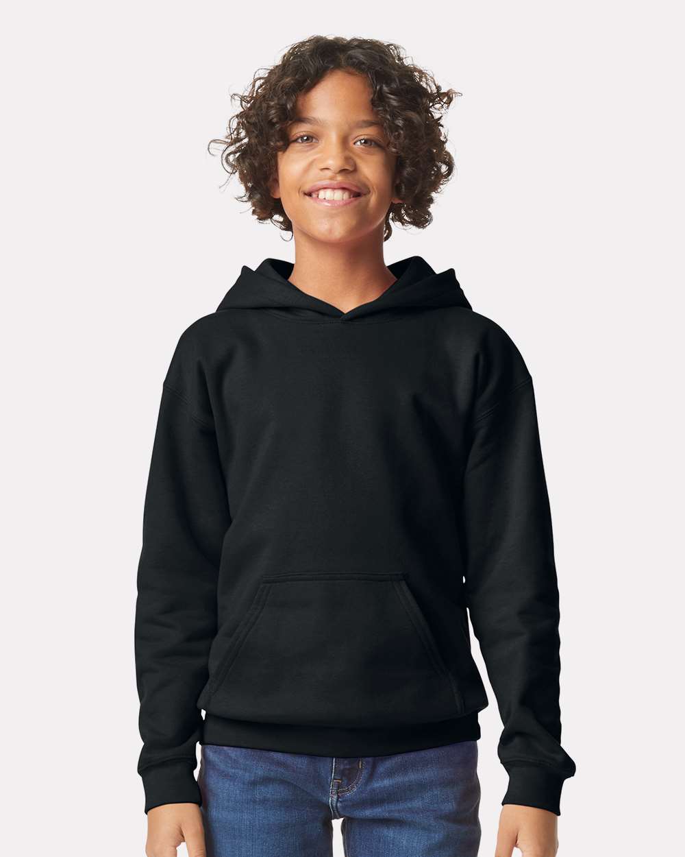 Gildan-SF500B-Softstyle® Youth Midweight Hooded Sweatshirt - Image 4