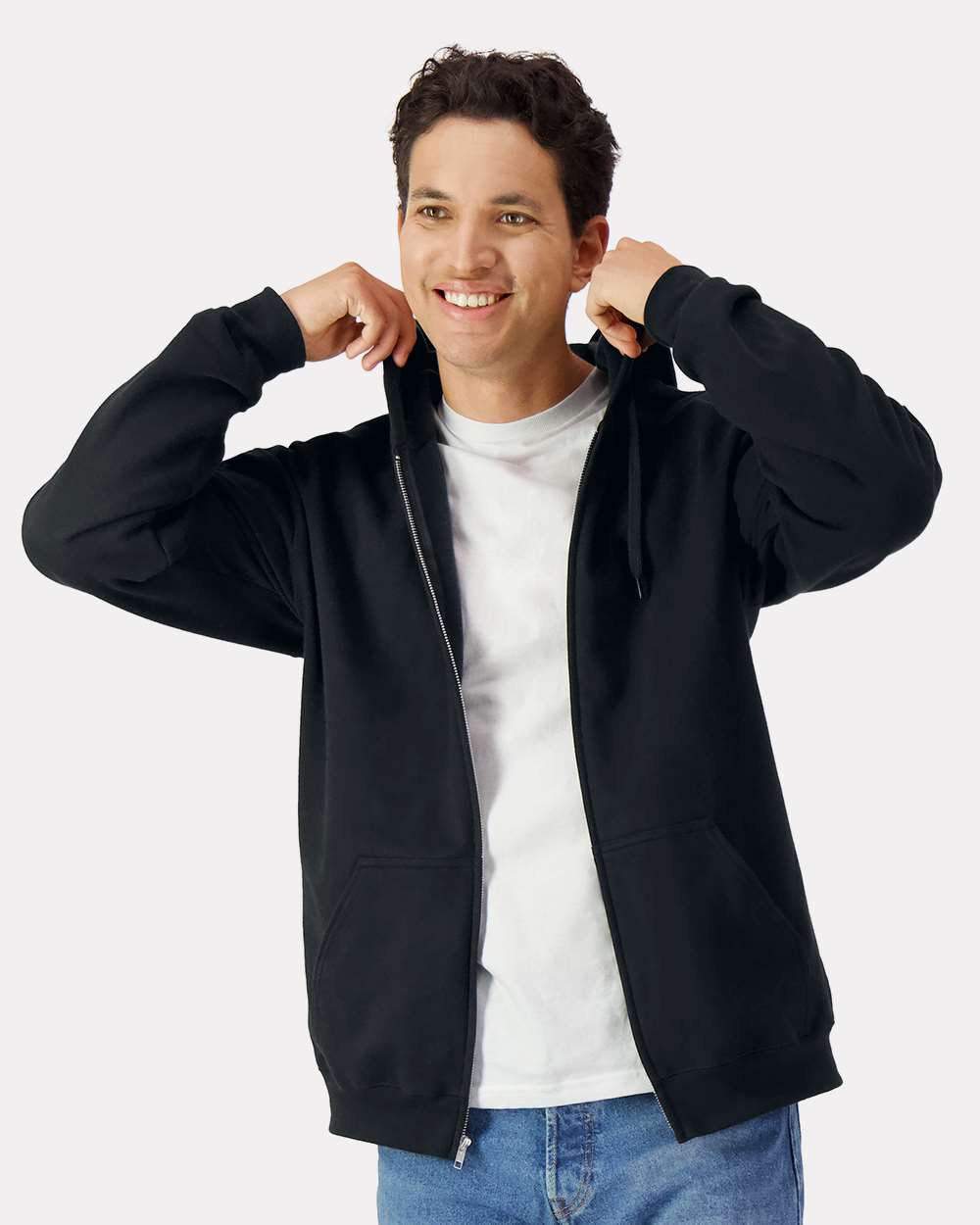 Gildan-SF600-Softstyle® Full-Zip Hooded Sweatshirt - Image 4