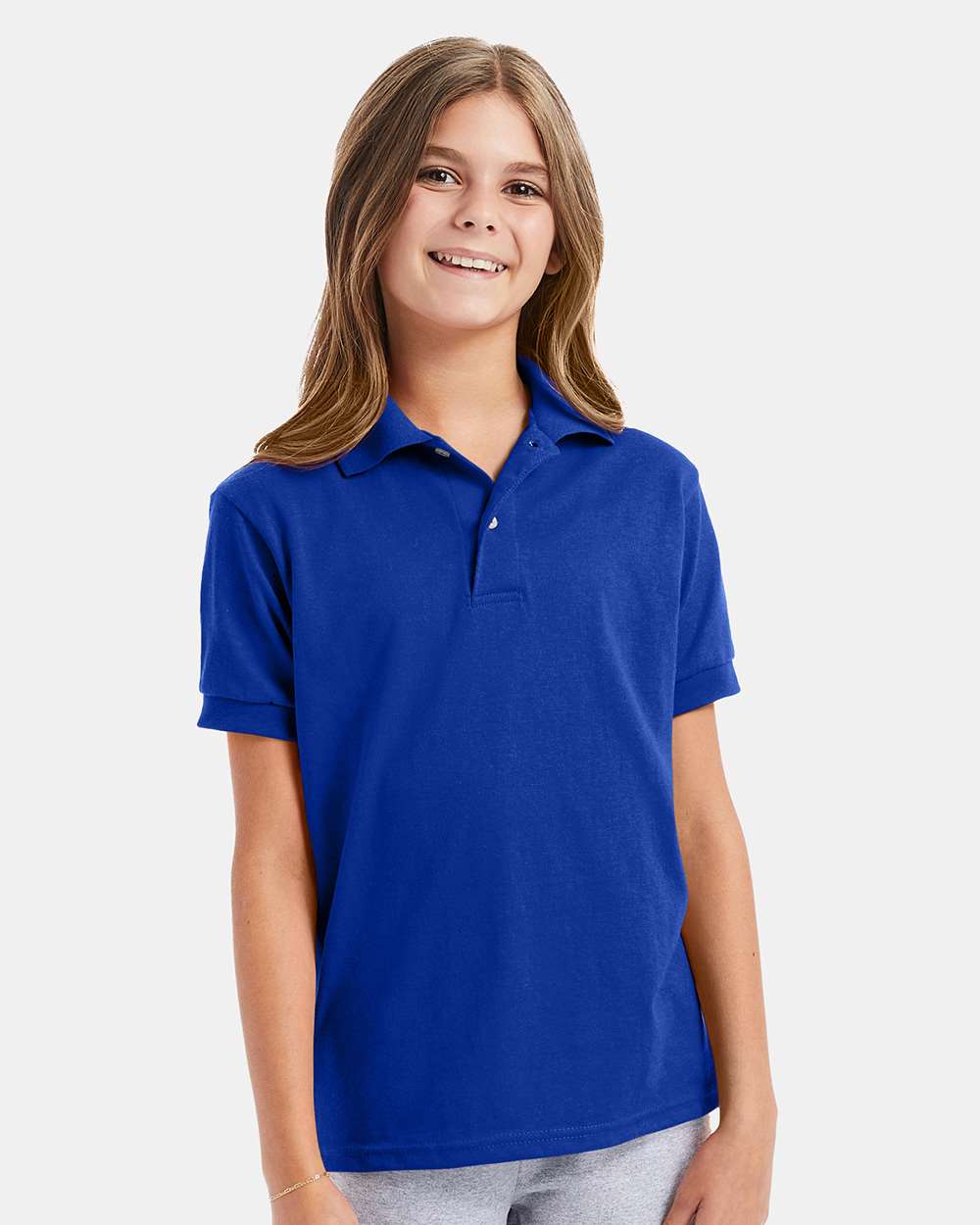 Hanes-054Y-Youth Ecosmart® Jersey Polo - Image 23