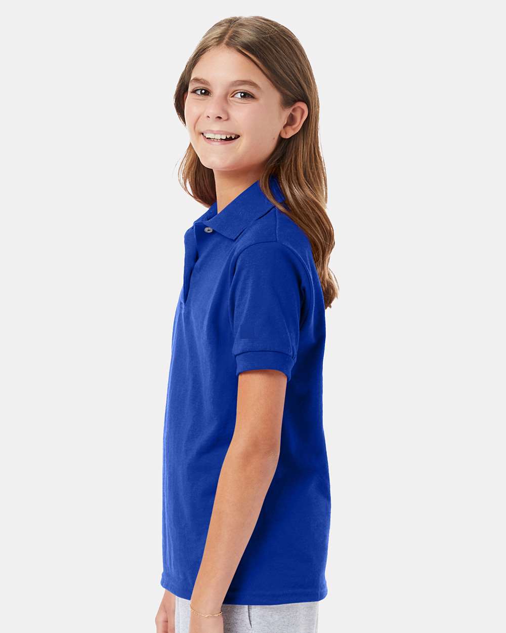 Hanes-054Y-Youth Ecosmart® Jersey Polo - Image 24