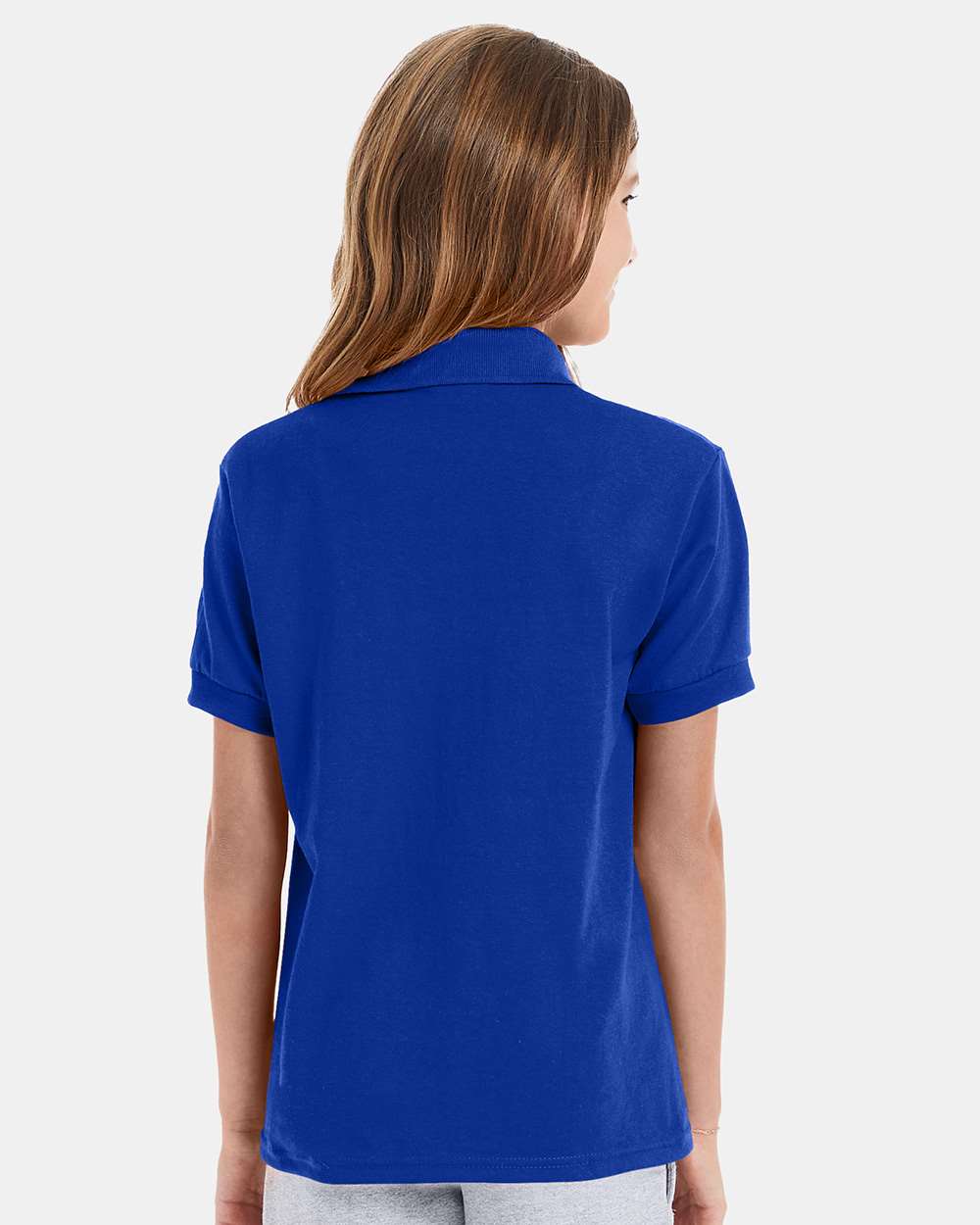 Hanes-054Y-Youth Ecosmart® Jersey Polo - Image 25