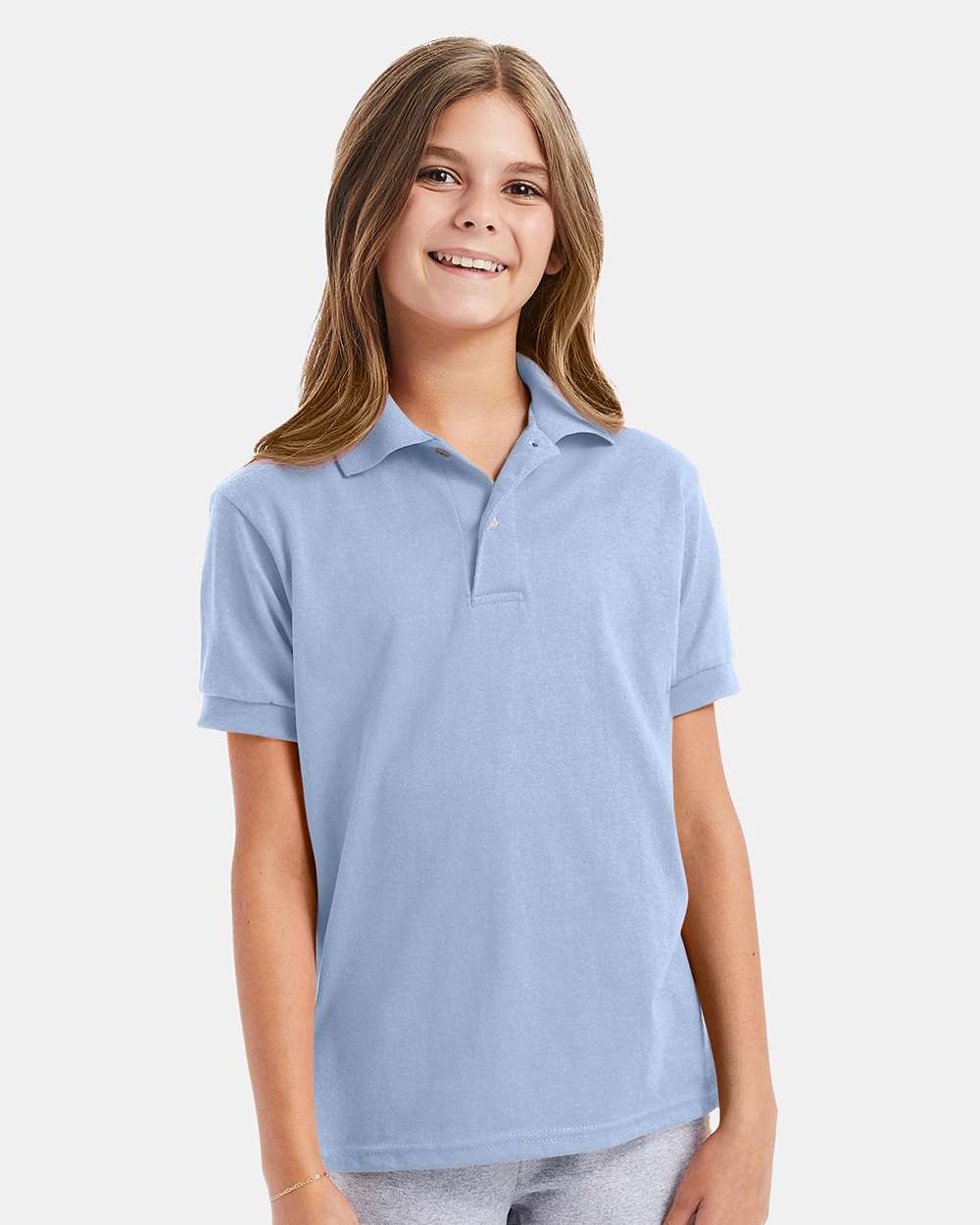 Hanes-054Y-Youth Ecosmart® Jersey Polo - Image 29