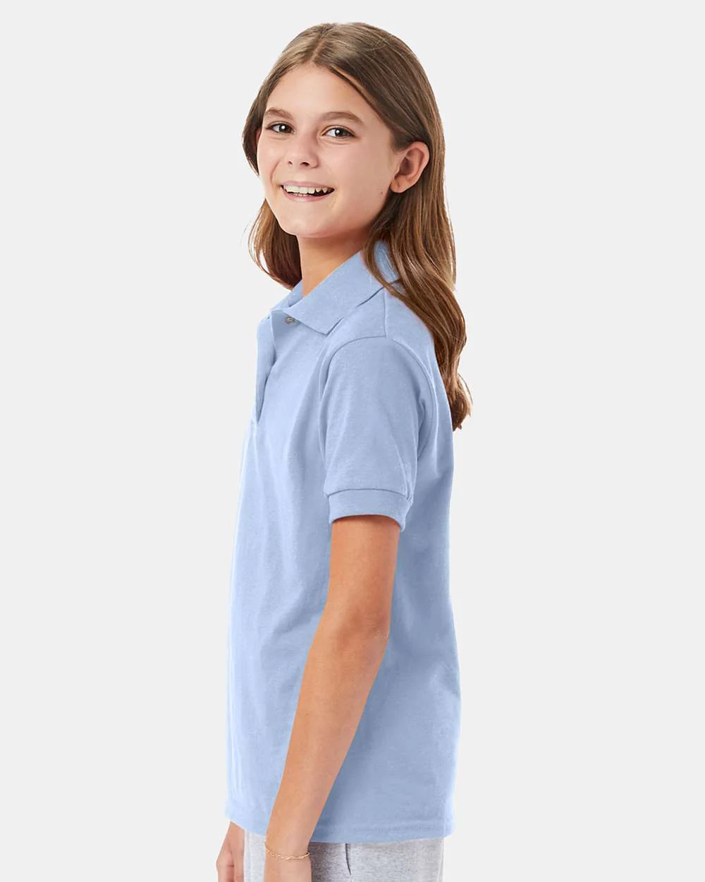 Hanes-054Y-Youth Ecosmart® Jersey Polo - Image 30