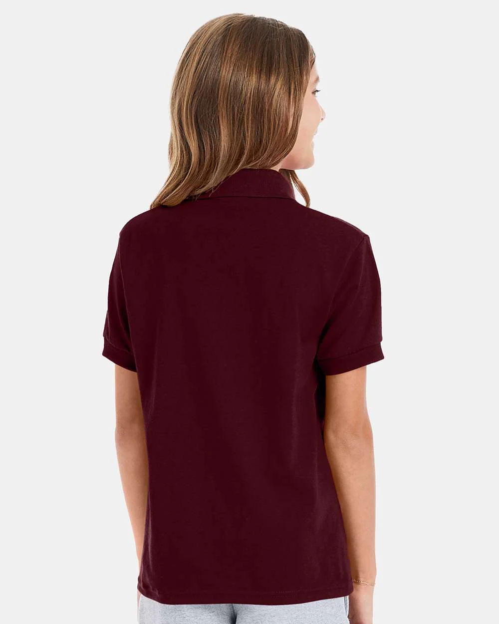Hanes-054Y-Youth Ecosmart® Jersey Polo - Image 37