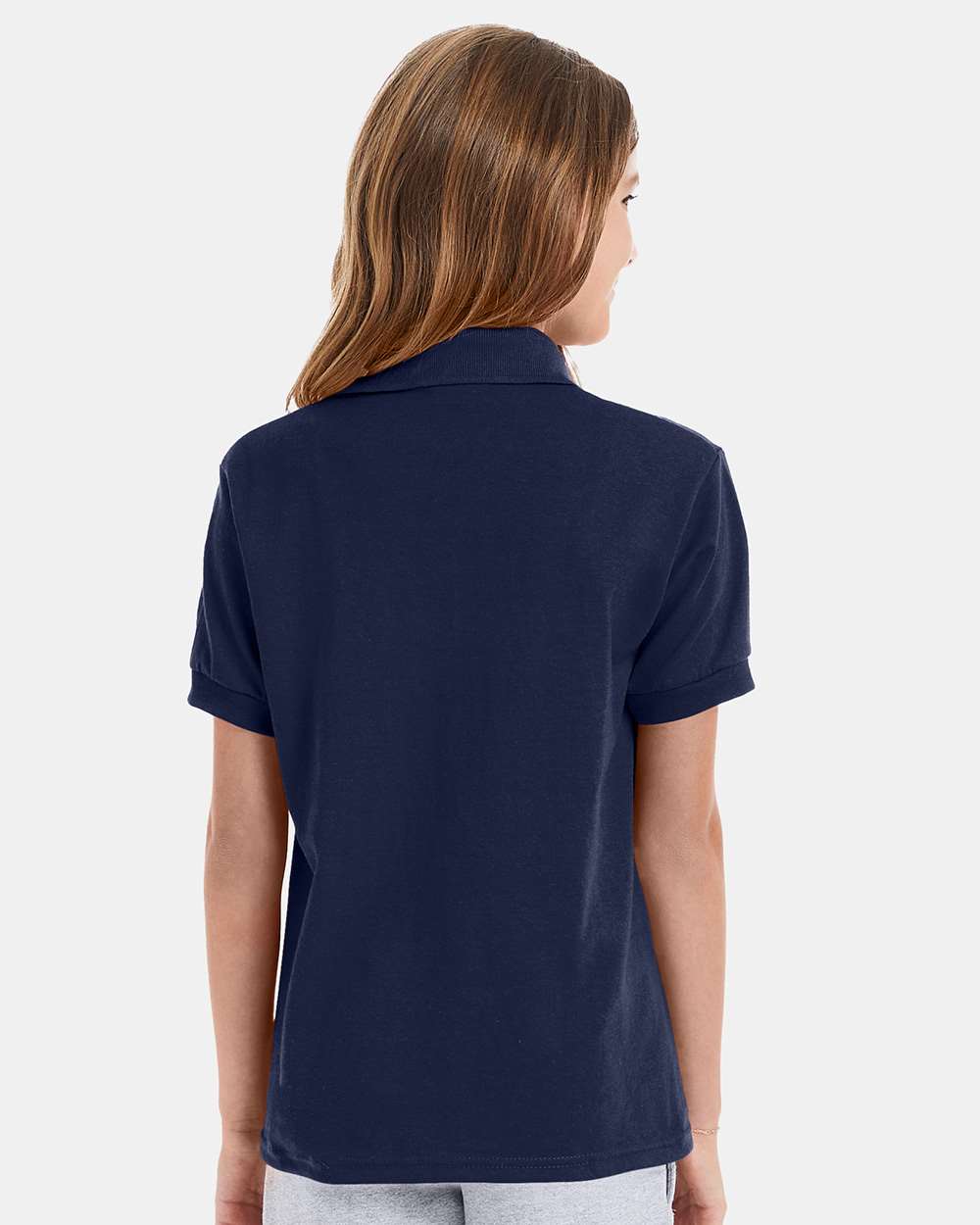 Hanes-054Y-Youth Ecosmart® Jersey Polo - Image 43