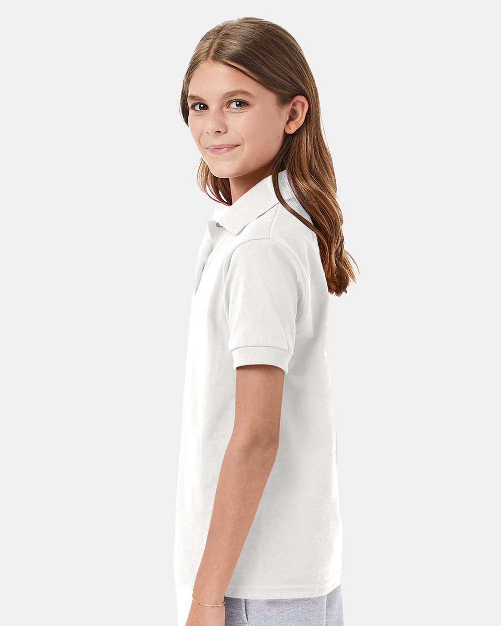 Hanes-054Y-Youth Ecosmart® Jersey Polo - Image 48