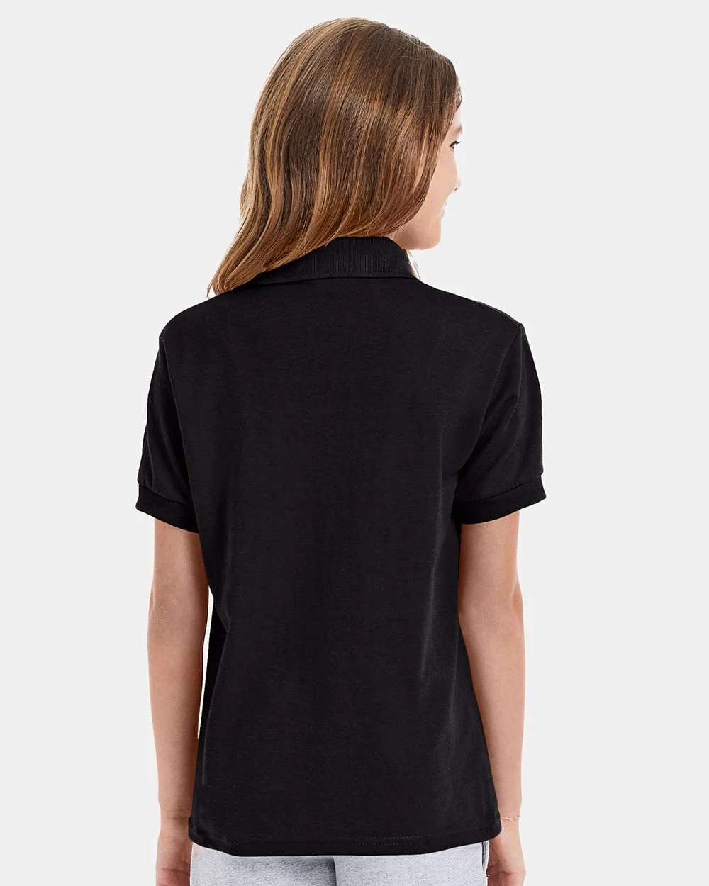 Hanes-054Y-Youth Ecosmart® Jersey Polo - Image 6