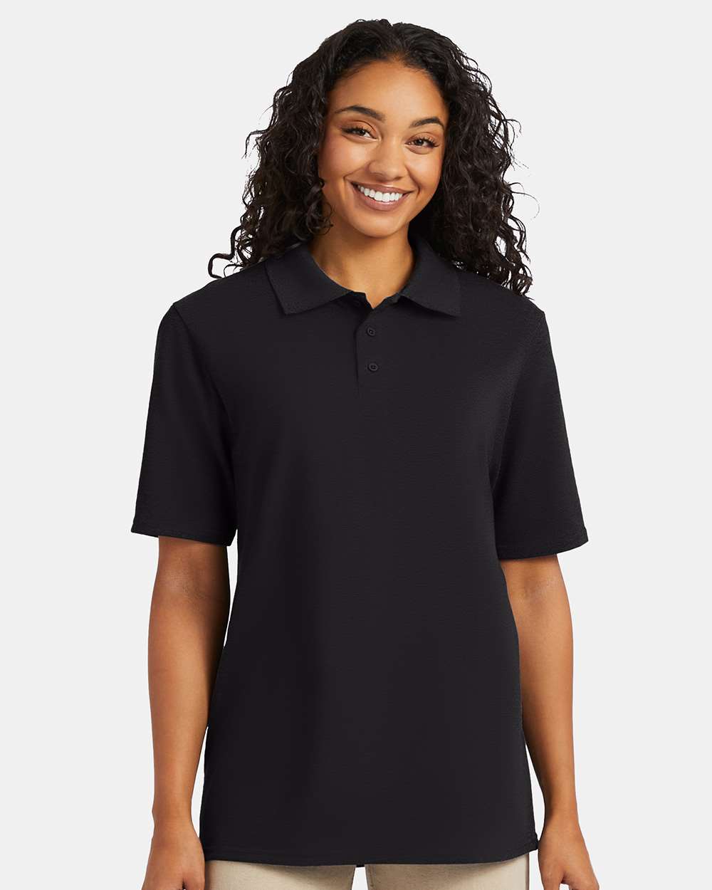 Hanes-055P-Piqué Polo - Image 4