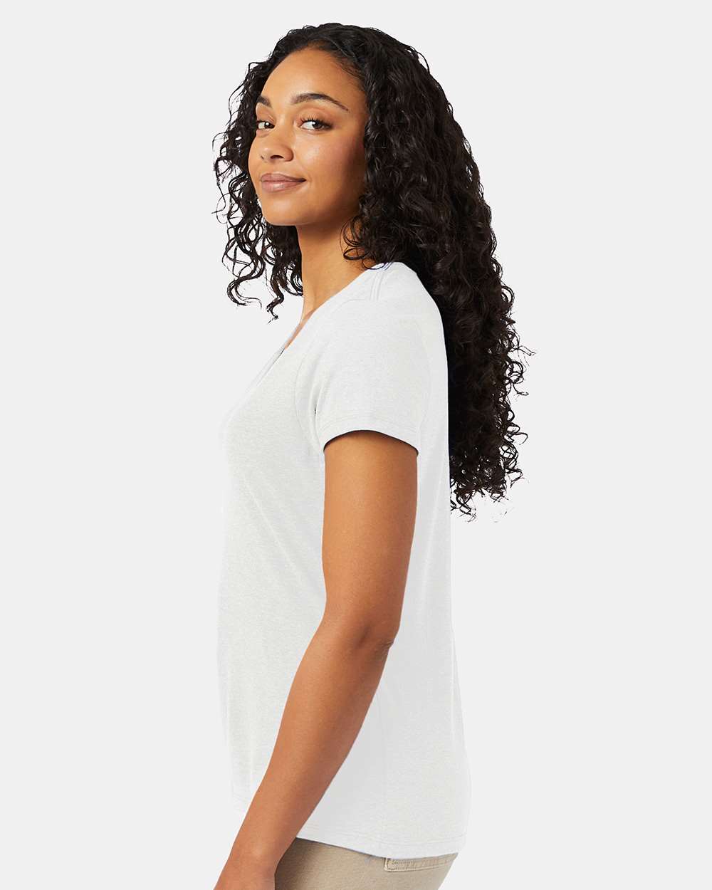 Hanes-42VT-Perfect-T Women’s Triblend V-Neck T-Shirt - Image 10