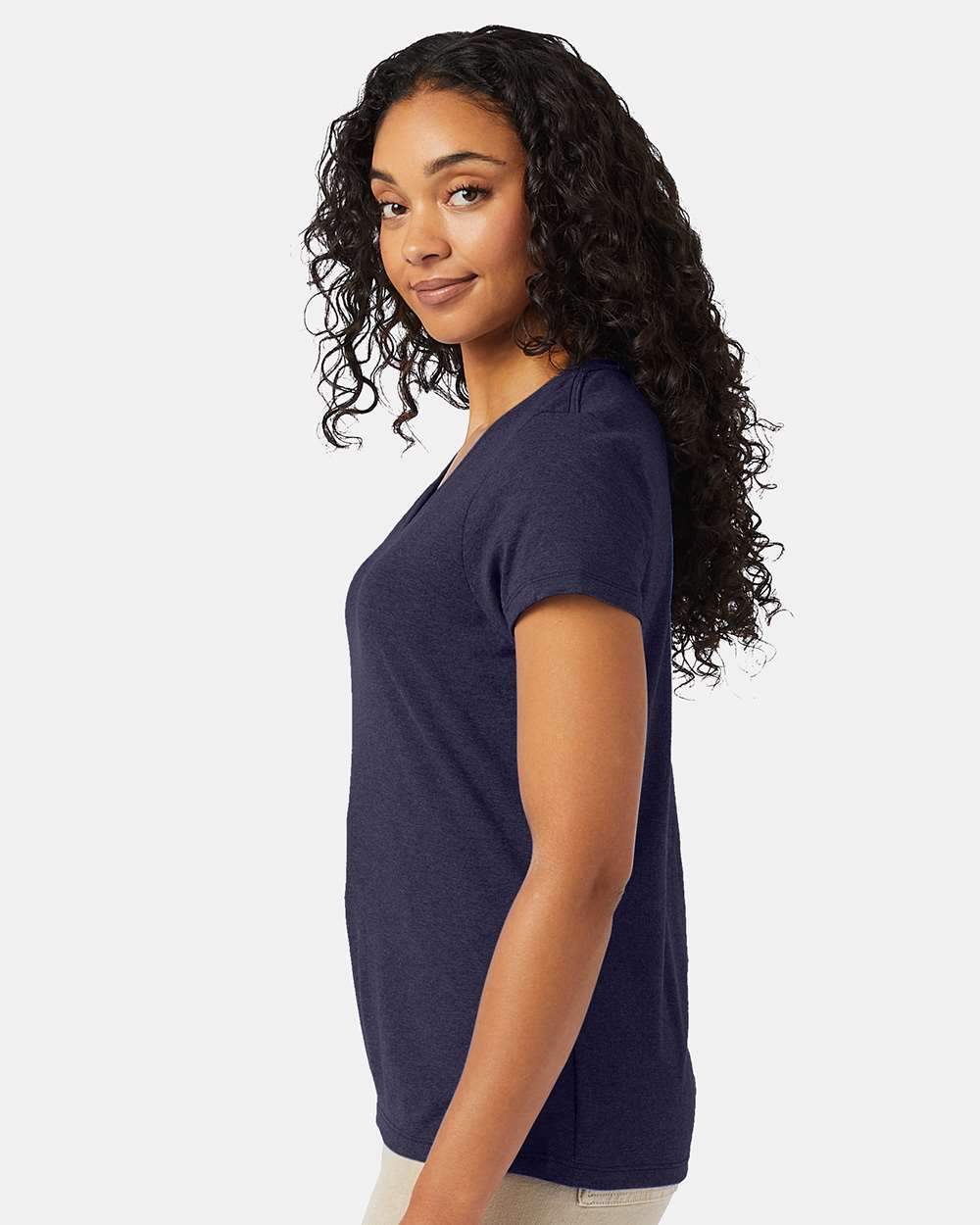 Hanes-42VT-Perfect-T Women’s Triblend V-Neck T-Shirt - Image 22