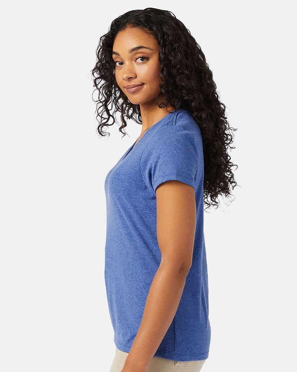 Hanes-42VT-Perfect-T Women’s Triblend V-Neck T-Shirt - Image 34