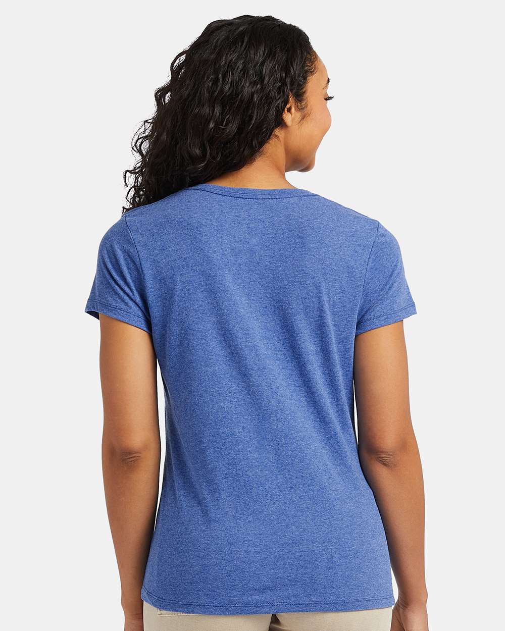 Hanes-42VT-Perfect-T Women’s Triblend V-Neck T-Shirt - Image 35