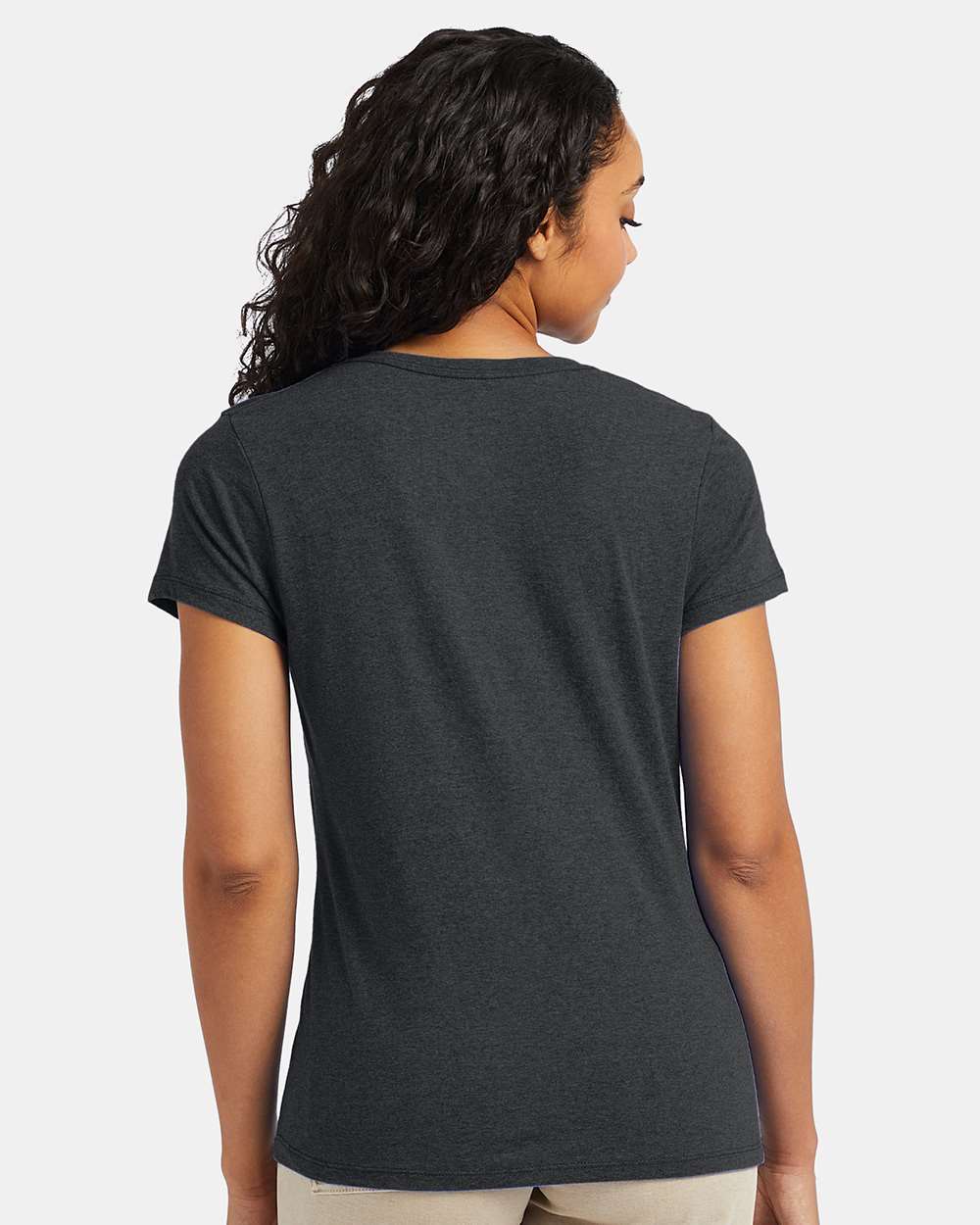 Hanes-42VT-Perfect-T Women’s Triblend V-Neck T-Shirt - Image 41