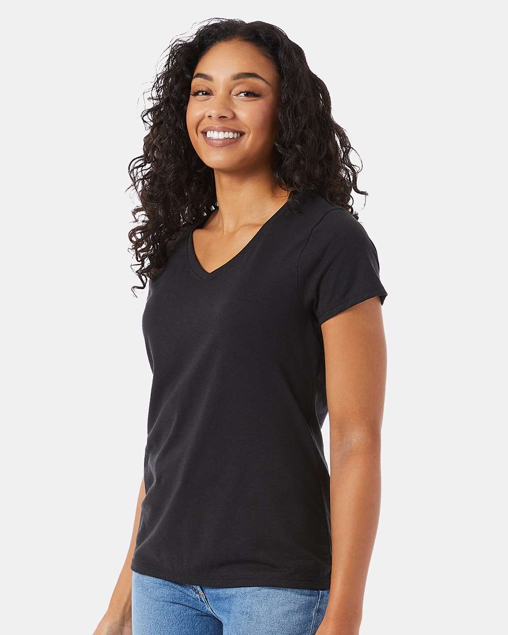 Hanes-42VT-Perfect-T Women’s Triblend V-Neck T-Shirt - Image 5