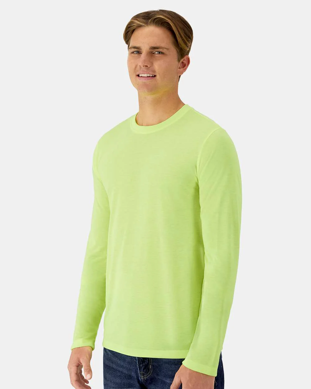 Hanes-484L-Cool DRI® Cotton Touch Long Sleeve T-Shirt - Image 12